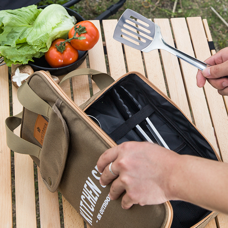Quality Camping Cooking Set - 8 adet Kamp Mutfak Tencere Seti