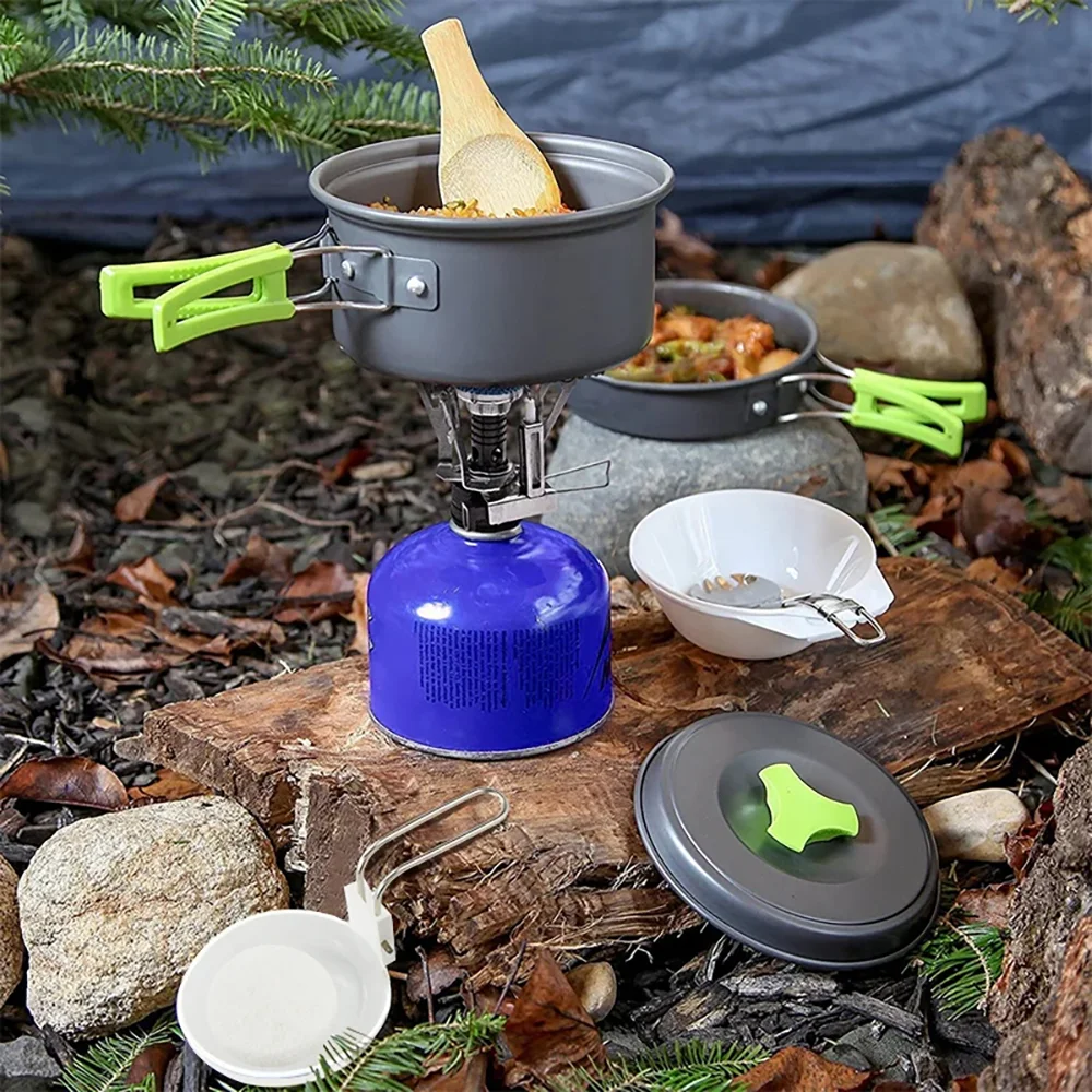 Quality Camping Cooking Set - Kamp Yemek Pişirme Seti Taşınabilir Hafif