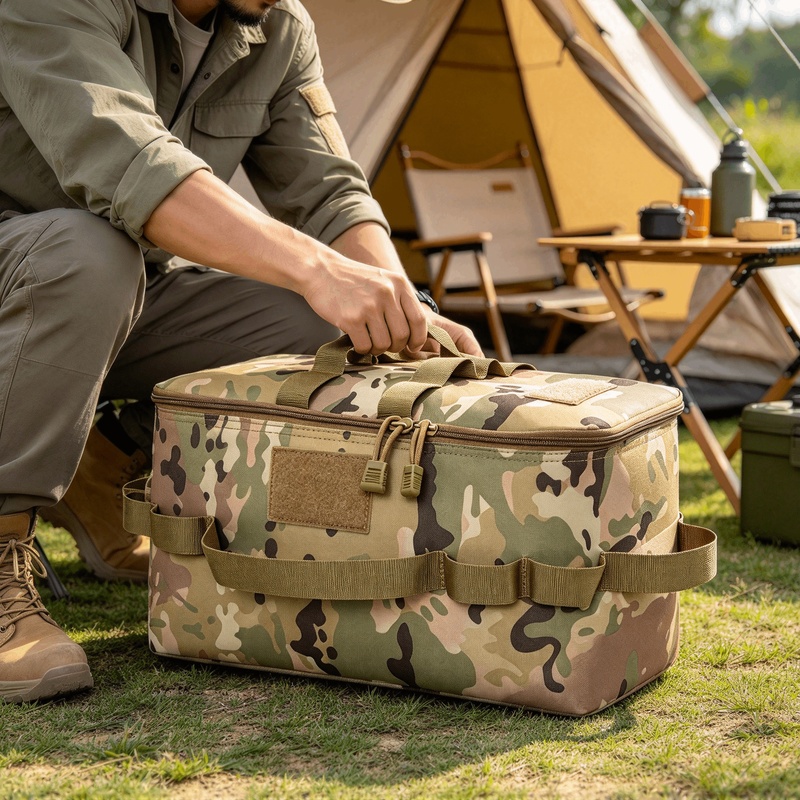 Camping Cooking Organizer - Geniş Kapasiteli Kamp Ekipmanı Saklama Çantası,