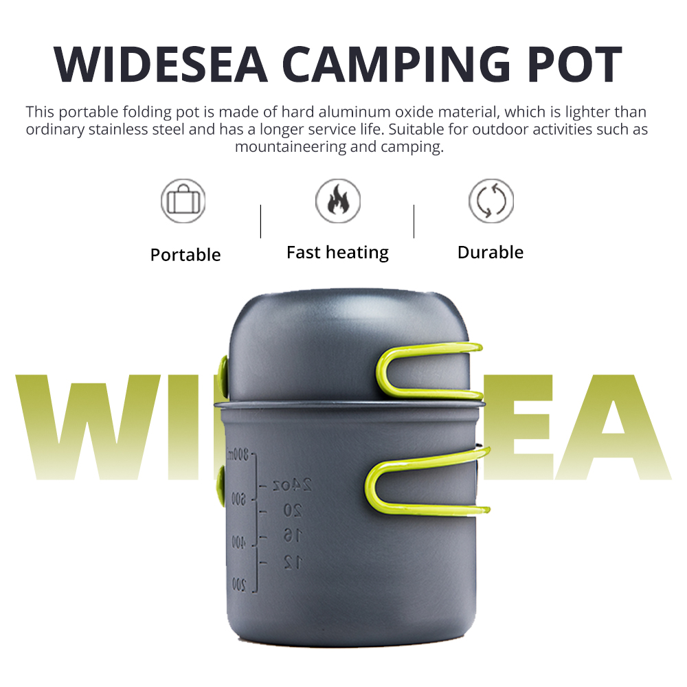 Quality Camping Cooking Set - Widesea Ultralight Kamp Tencere Seti 1-2