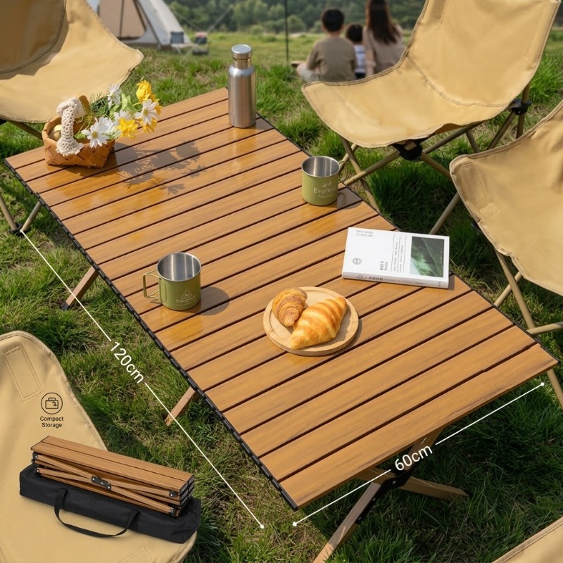 Camping Cooking Table - Taşınabilir Katlanabilir Yumurta Rulo Masa 60/120cm