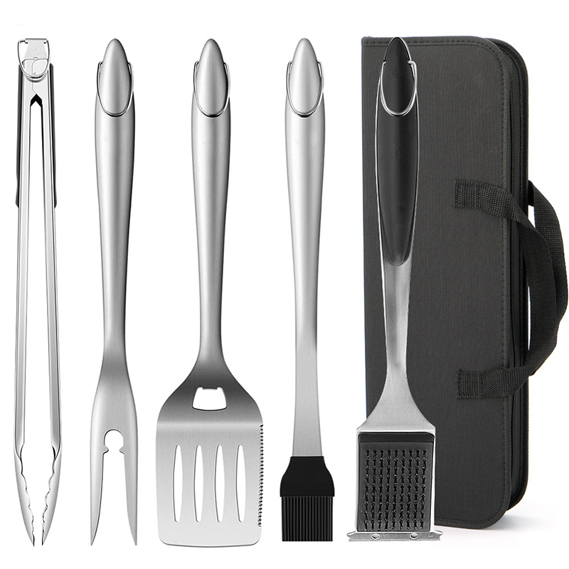 Quality Camping Cooking Set - Paslanmaz Çelik Barbekü Alet Seti, Tava